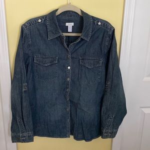 Chico’s Denim Shirt Size 3